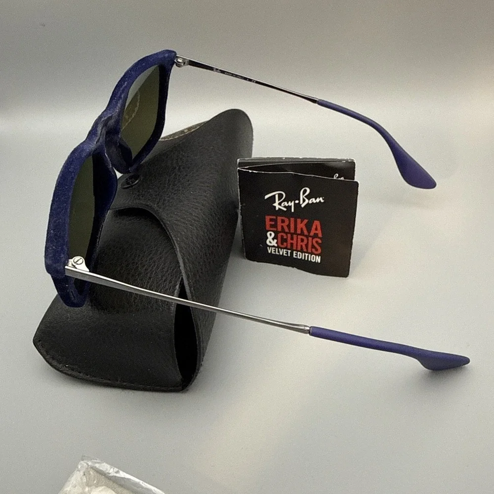 Ray-Ban RB4187 Authentic 6081/55 Blue Velvet Frame Sunglasses w/Cloth & Case